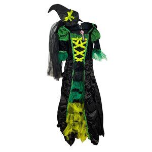 Halloween Costumes Enchanted Green Witch Costume Womens Size XL New